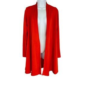 Zeagoo Juniors SZ L  Red V Neck A-Line‎ Skirt Knit Wrap Dress Missing Belt